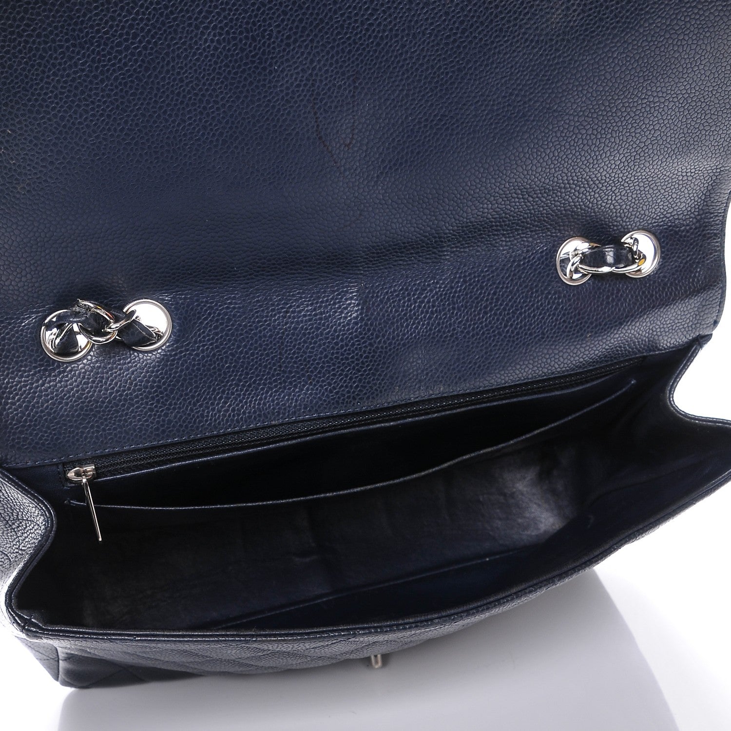 Chanel Caviar Quilted Jumbo Single Flap Black 5 of 11