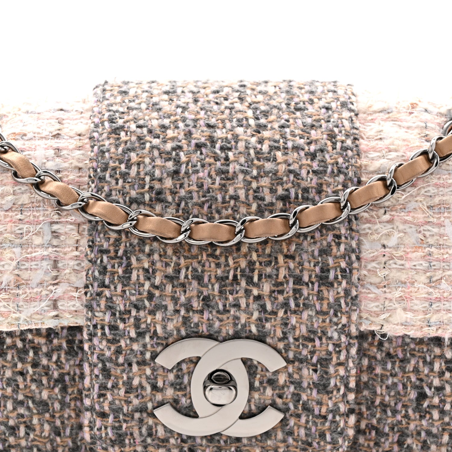 Chanel Tweed Medium Fantasy Flap Grey Grey 8 of 10