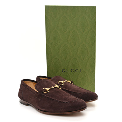 Gucci Suede Horsebit Mens Jordaan Loafers 8.5 Brown 10 of 10