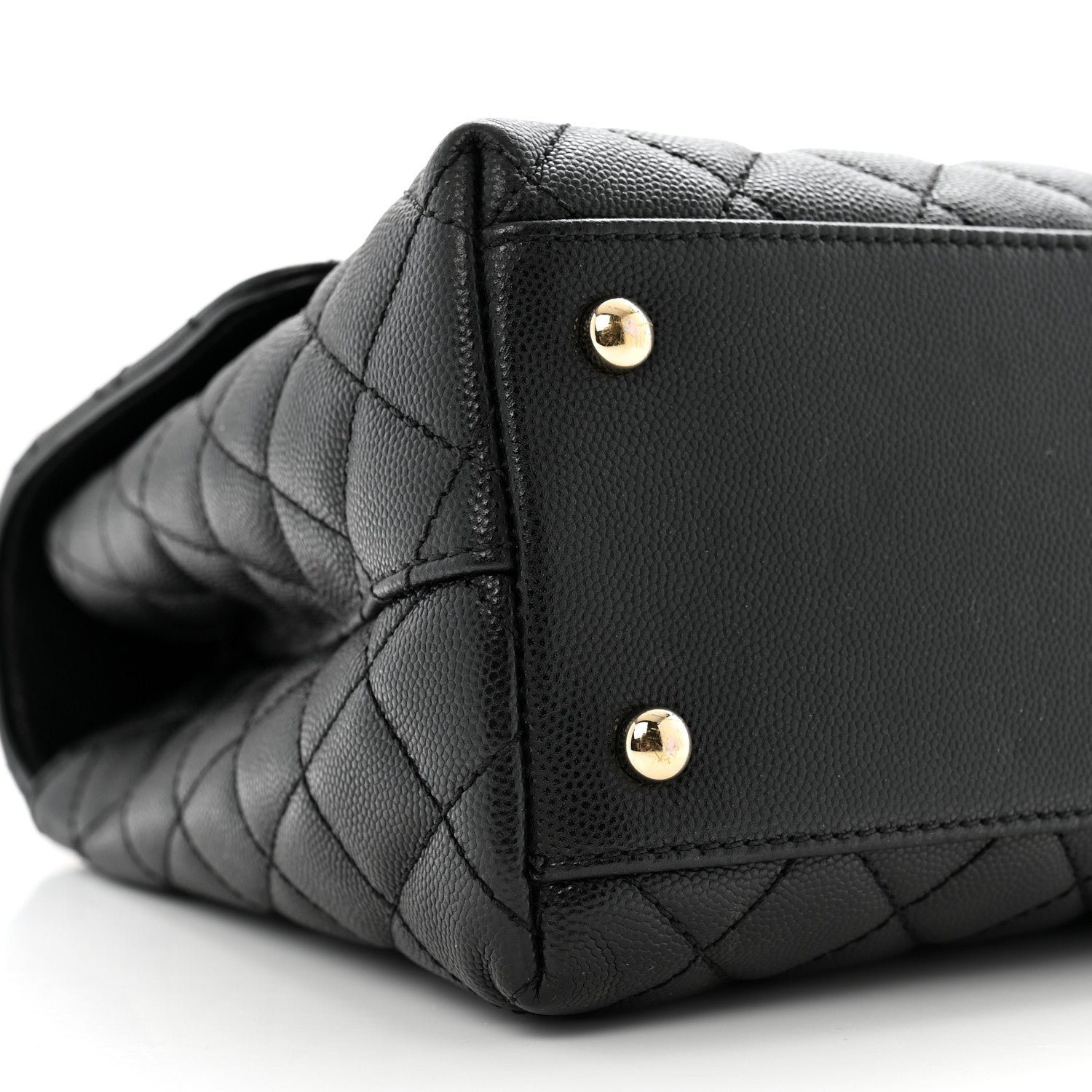 Chanel Caviar Quilted Medium Coco Handle Flap Black 10 of 14