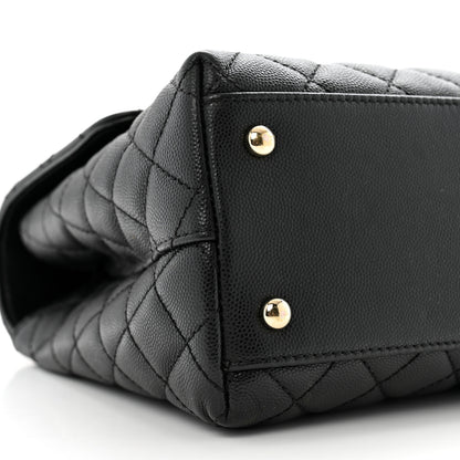 Chanel Caviar Quilted Medium Coco Handle Flap Black 10 of 14