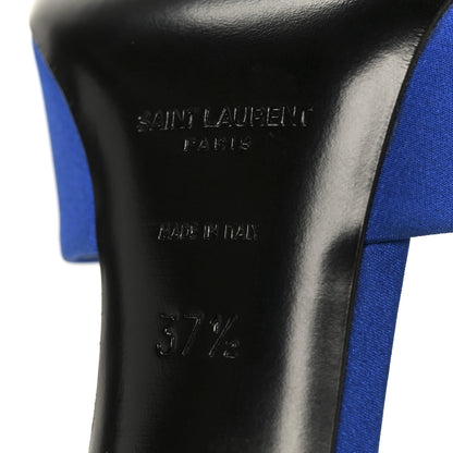 Saint Laurent Crepe De Chine Sandals 37.5 Picasso Blue 8 of 10