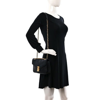 Celine Calfskin Quilted Medium C Bag Black 3 of 8