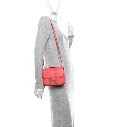 Hermes Matte Alligator Constance 18 Bougainvillea 2 of 11