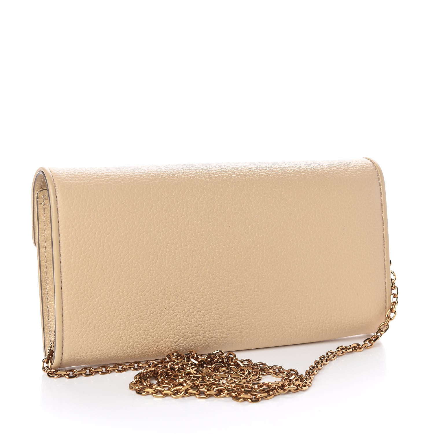 MCM Calfskin Large Patricia Wallet On Chain Beige 3 of 10