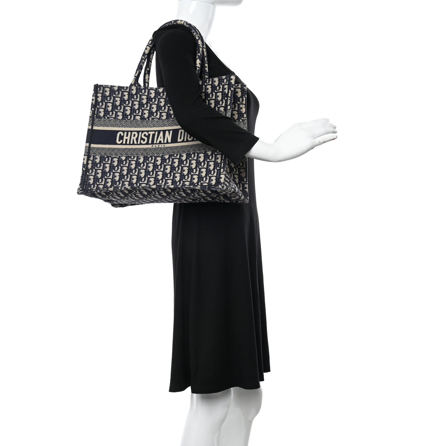 Christian Dior Oblique Medium Book Tote Blue Multicolor 2 of 16