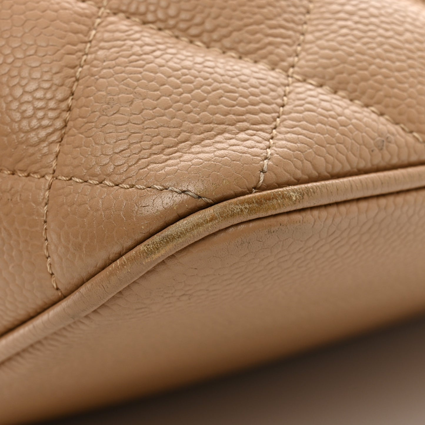 Caviar Quilted Medallion Tote Beige