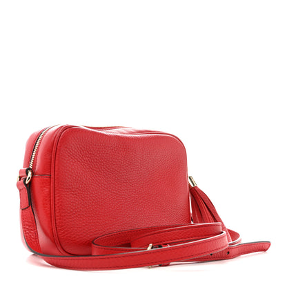 Gucci Pebbled Calfskin Small Soho Disco Bag Vibrant Red 3 of 12
