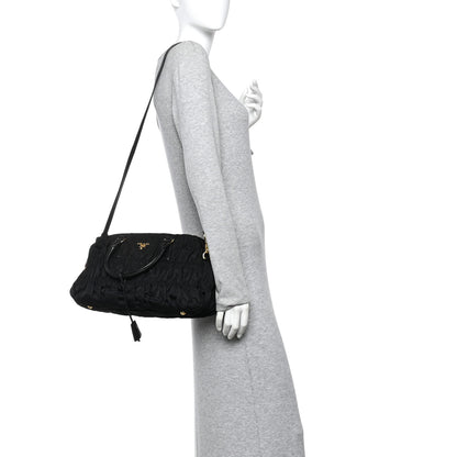 Prada Tessuto Nylon Gaufre Tote Black 2 of 15