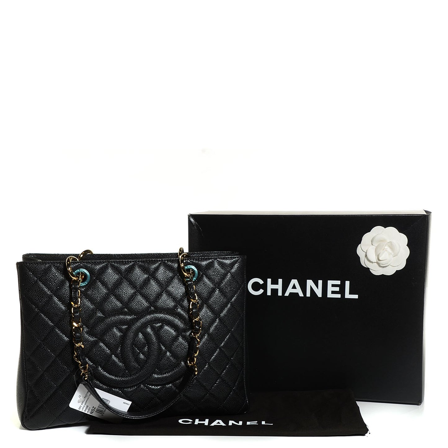 Caviar Quilted Grand Shopping Tote GST Black