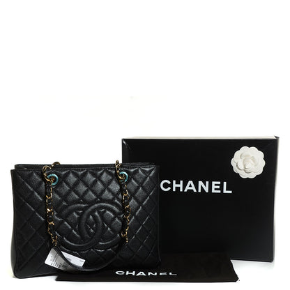 Chanel Caviar Quilted Grand Shopping Tote GST Black 5 of 8