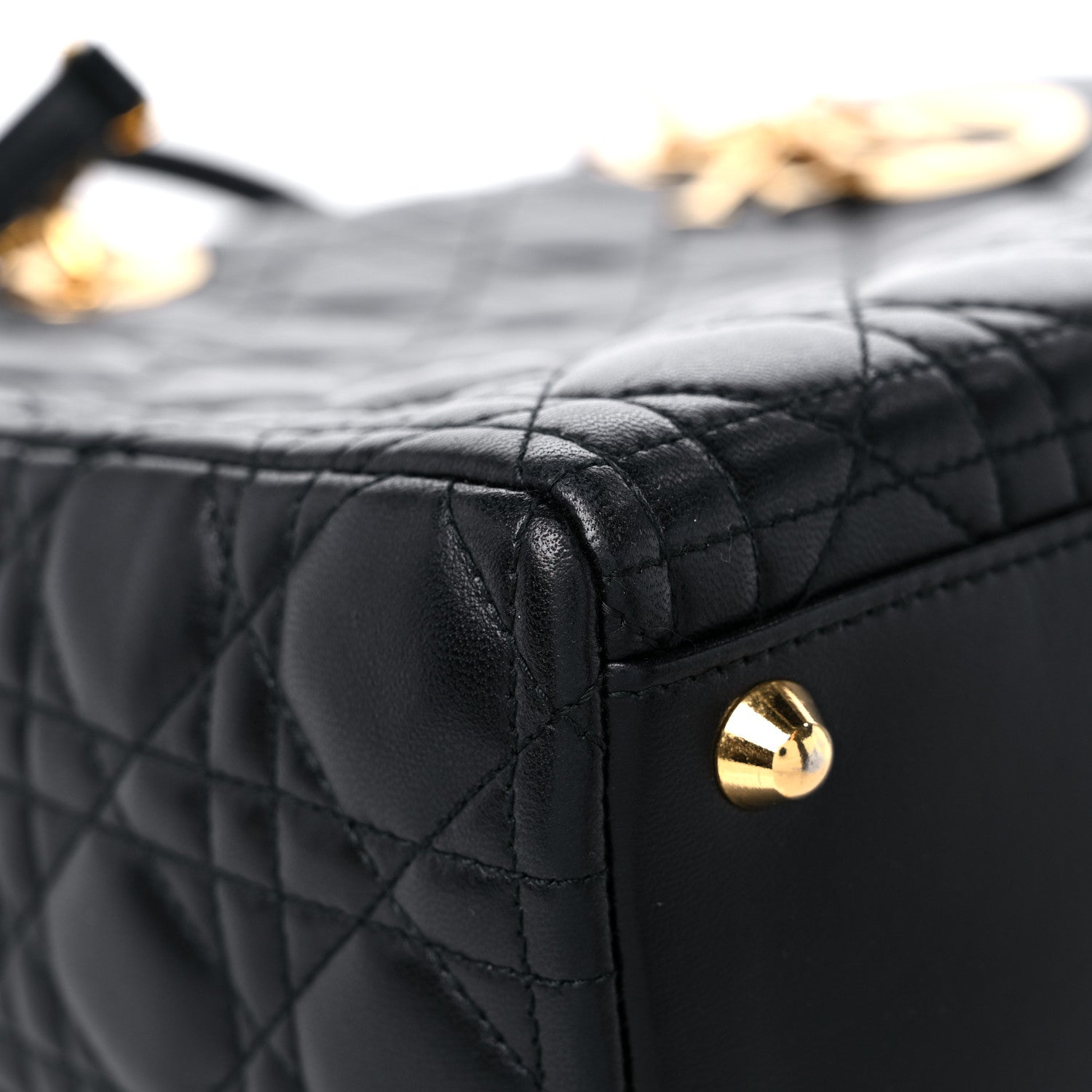 Christian Dior Lambskin Cannage Large Lady Dior Black 8 of 13