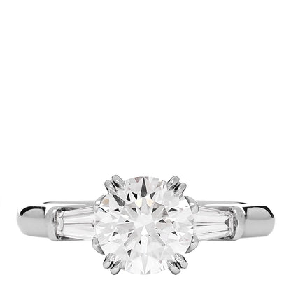 Harry Winston Platinum Diamond 1.03ct Classic Winston Round Brilliant Engagement Ring 46 3.75 1 of 7