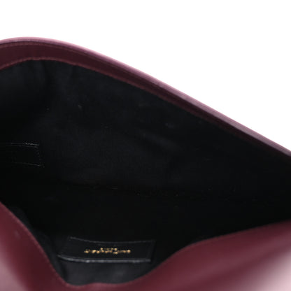 Saint Laurent Patent Calfskin Monogram Uptown Clutch Dark Red Wine 5 of 7