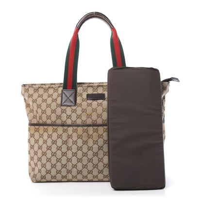 Gucci Monogram Web Large Diaper Tote Brown 3 of 20