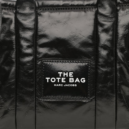 Marc Jacobs Shiny Crinkled Calfskin Small The Tote Bag Black 7 of 11