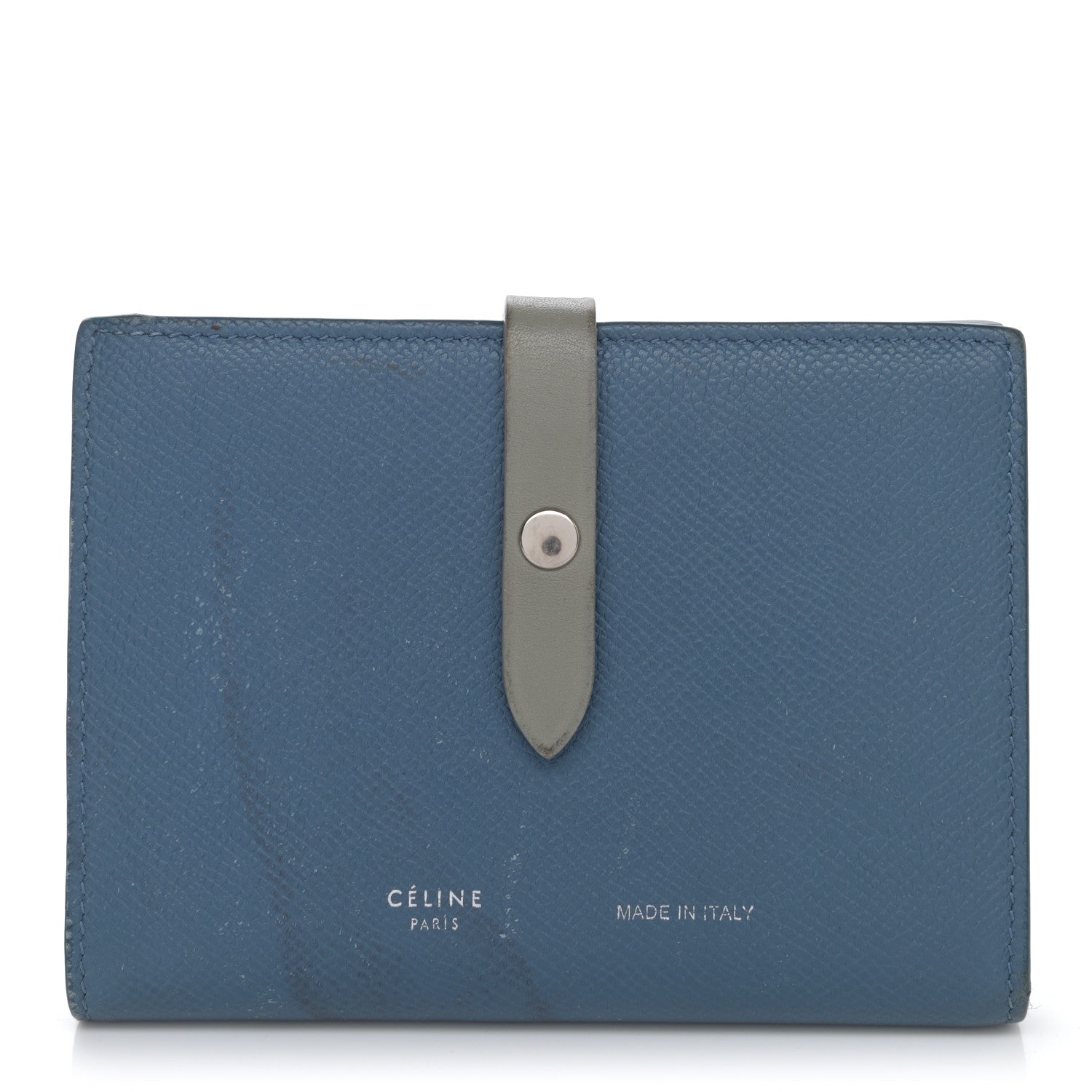 Celine Grained Calfskin Medium Multifunction Strap Wallet Cloud 1 of 11
