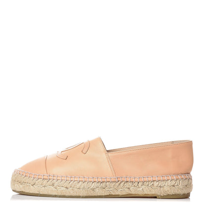 Chanel Lambskin CC Espadrilles 37 Light Orange 1 of 11