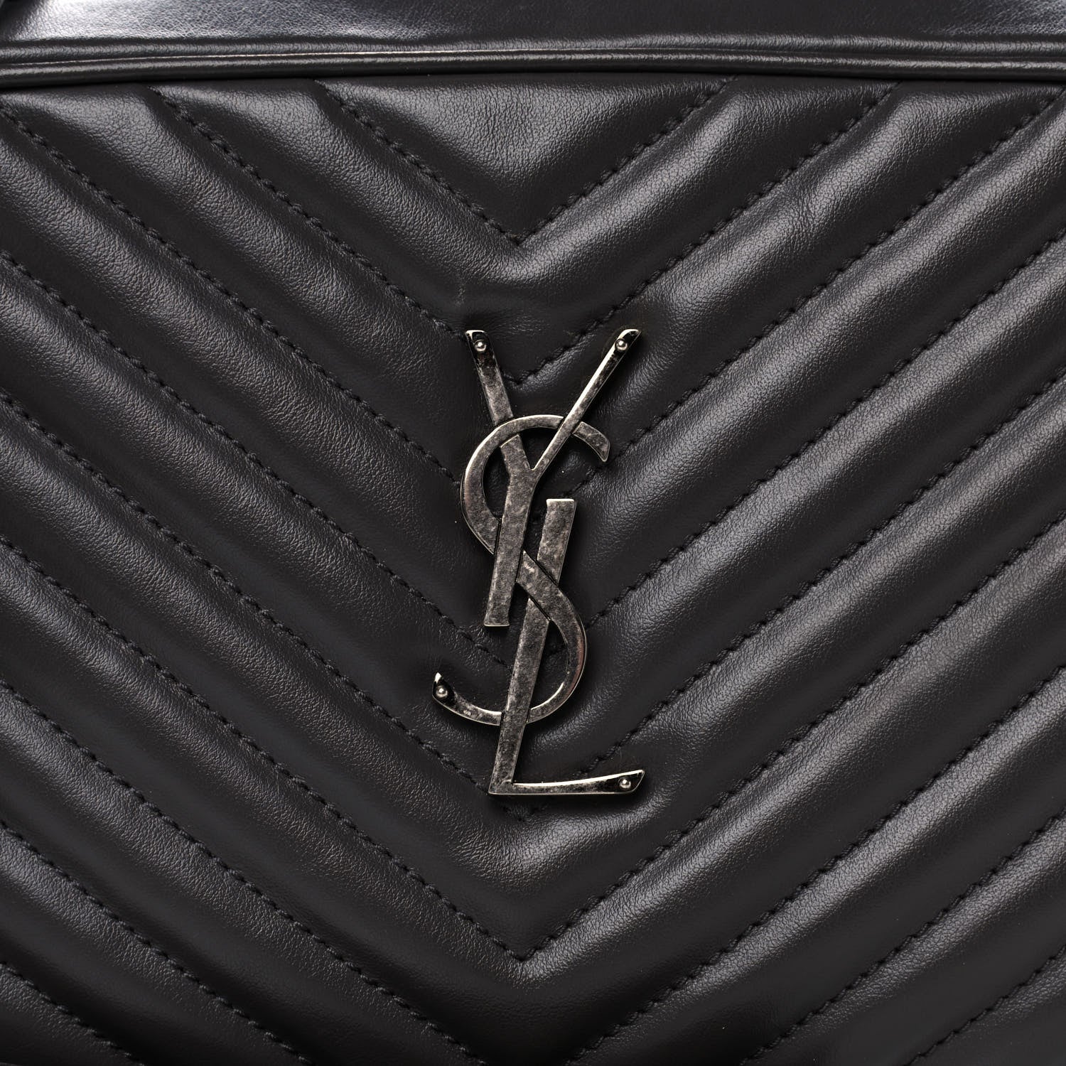 Saint Laurent Calfskin Matelasse Monogram Lou Camera Bag Sea Pebble 6 of 10