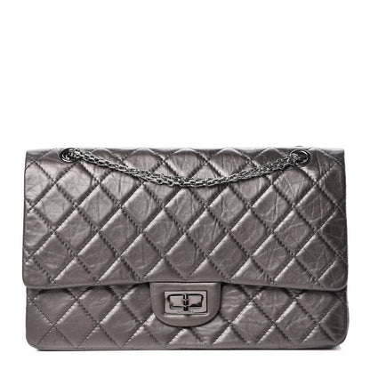 Chanel Metallic Aged Calfskin Quilted 2.55 Reissue 227 Flap Dark Silver 1 of 9