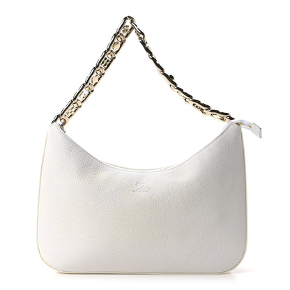 Christian Louboutin Calfskin Large Loubila Chain Shoulder Bag White 1 of 10