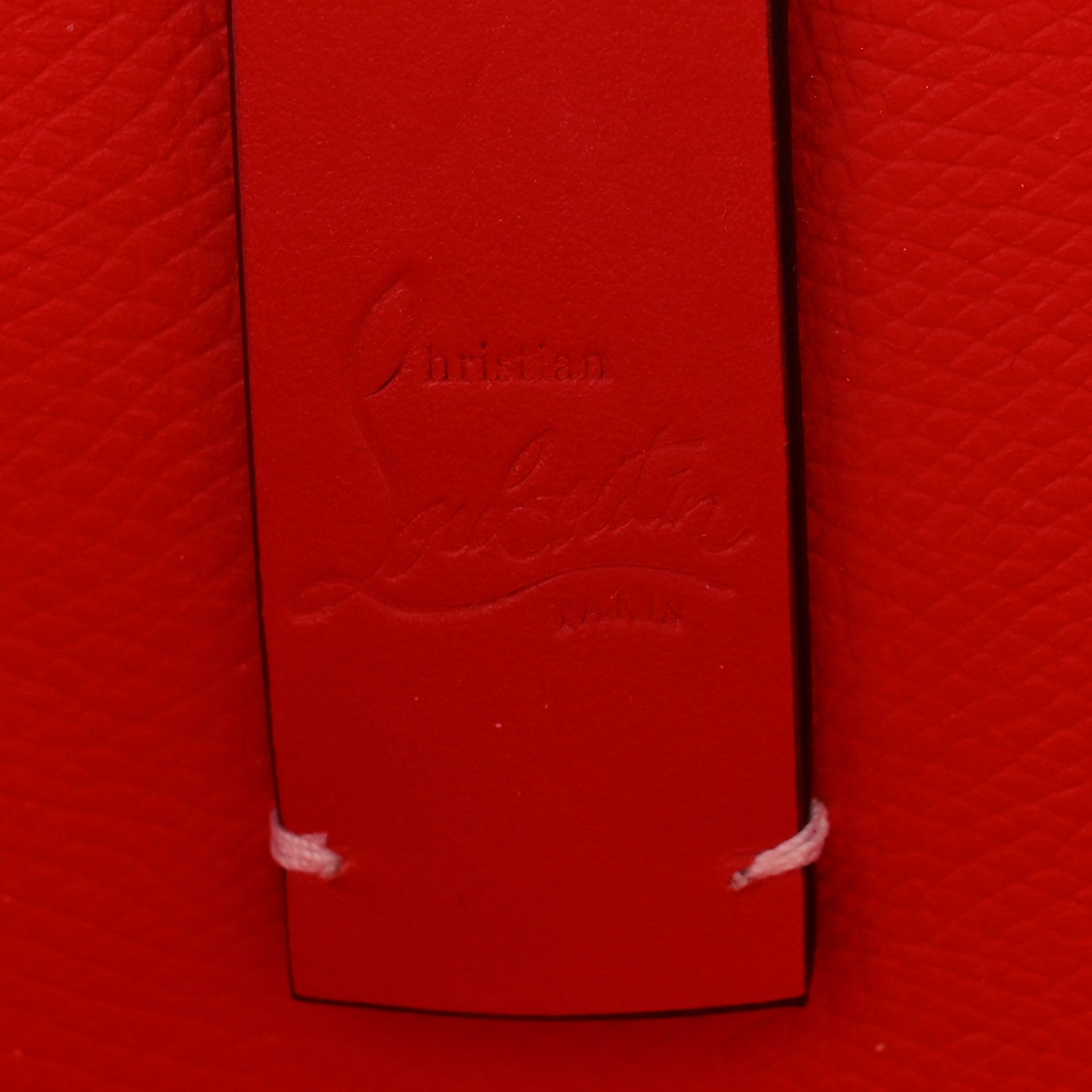 Christian Louboutin Calfskin Leopard Print Spikes Small East West Cabata Tote Snow 7 of 14