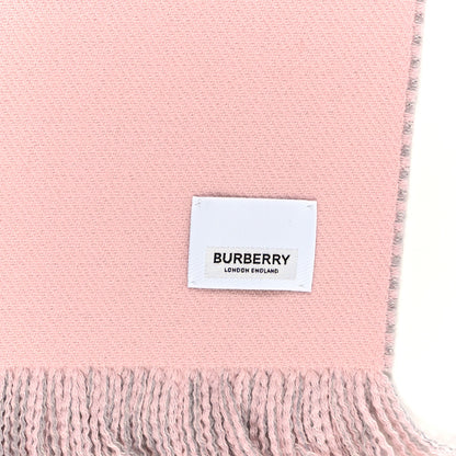 Burberry Wool Jacquard Logo Scarf Grey Pink 3 of 4
