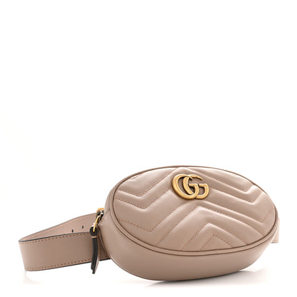 Gucci Calfskin Matelasse GG Marmont Belt Bag 85 34 Porcelain Rose 4 of 11