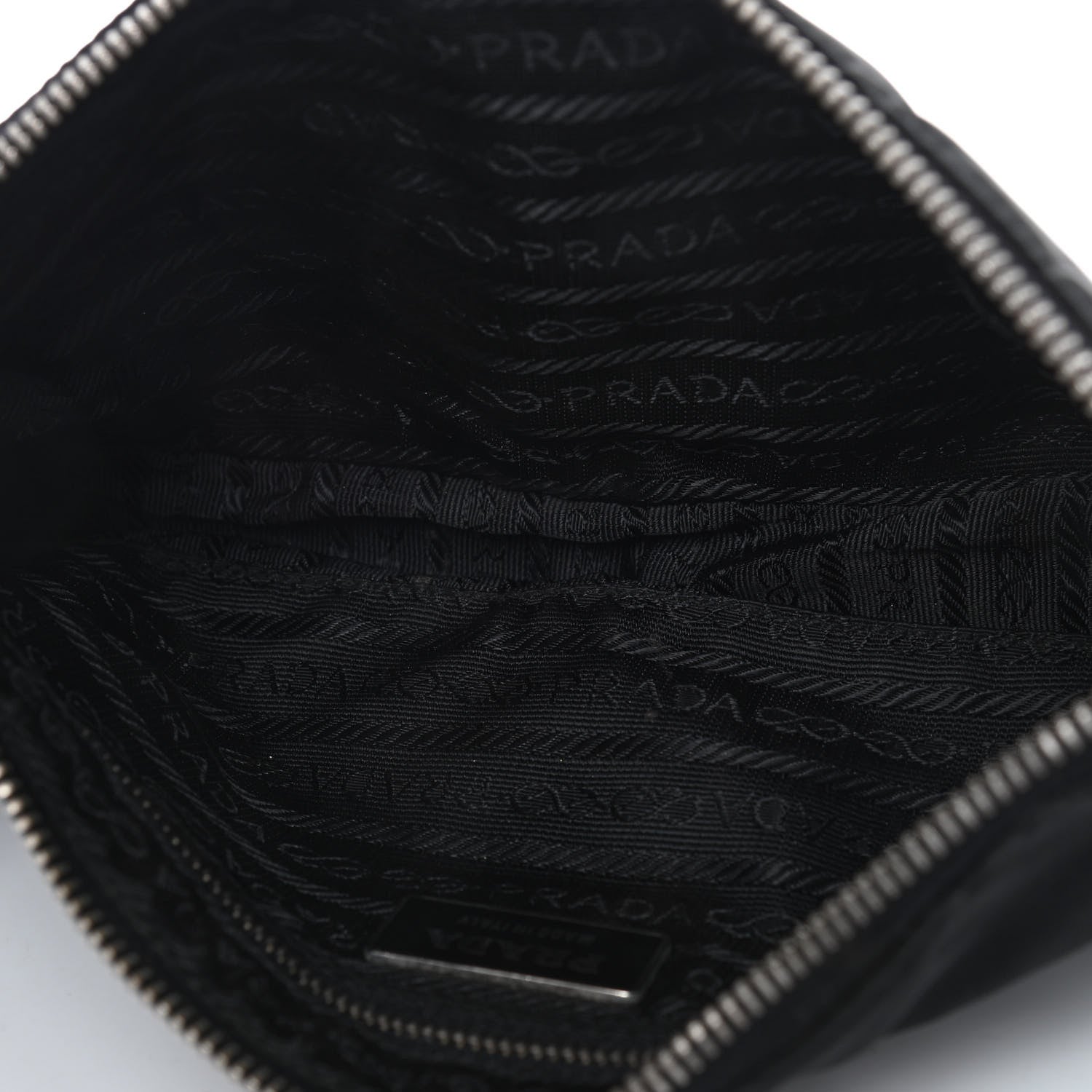 Prada Tessuto Nylon Pochette Bag Black 5 of 9