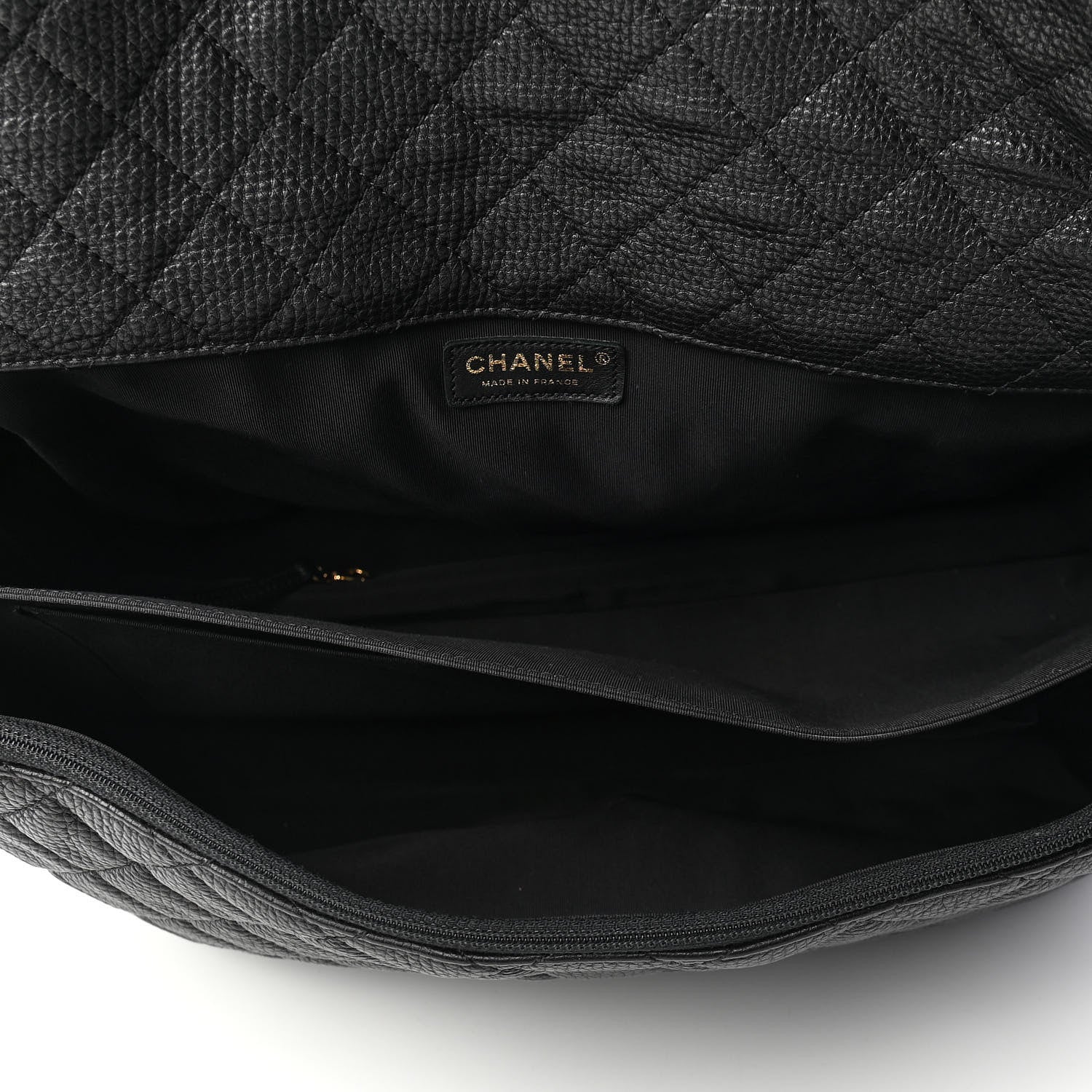 Chanel Calfskin Quilted XXL Travel Flap Bag Black 7 of 9