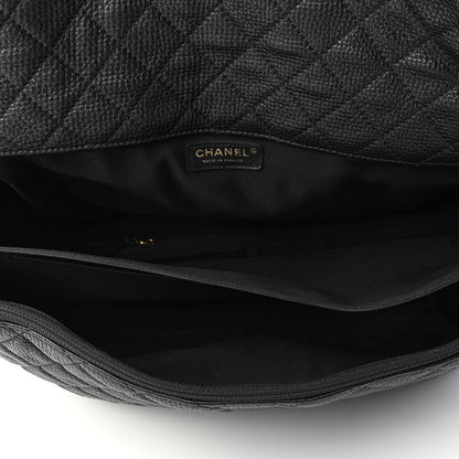 Chanel Calfskin Quilted XXL Travel Flap Bag Black 7 of 9
