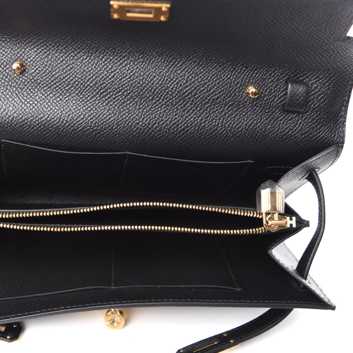 Hermes Epsom Kelly Wallet To Go Black 5 of 7