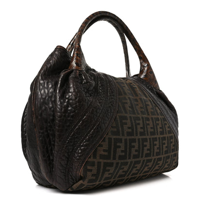 Fendi Zucca Nappa Nuvolata Vitello Tortuga Spy Tobacco Moro 3 of 11