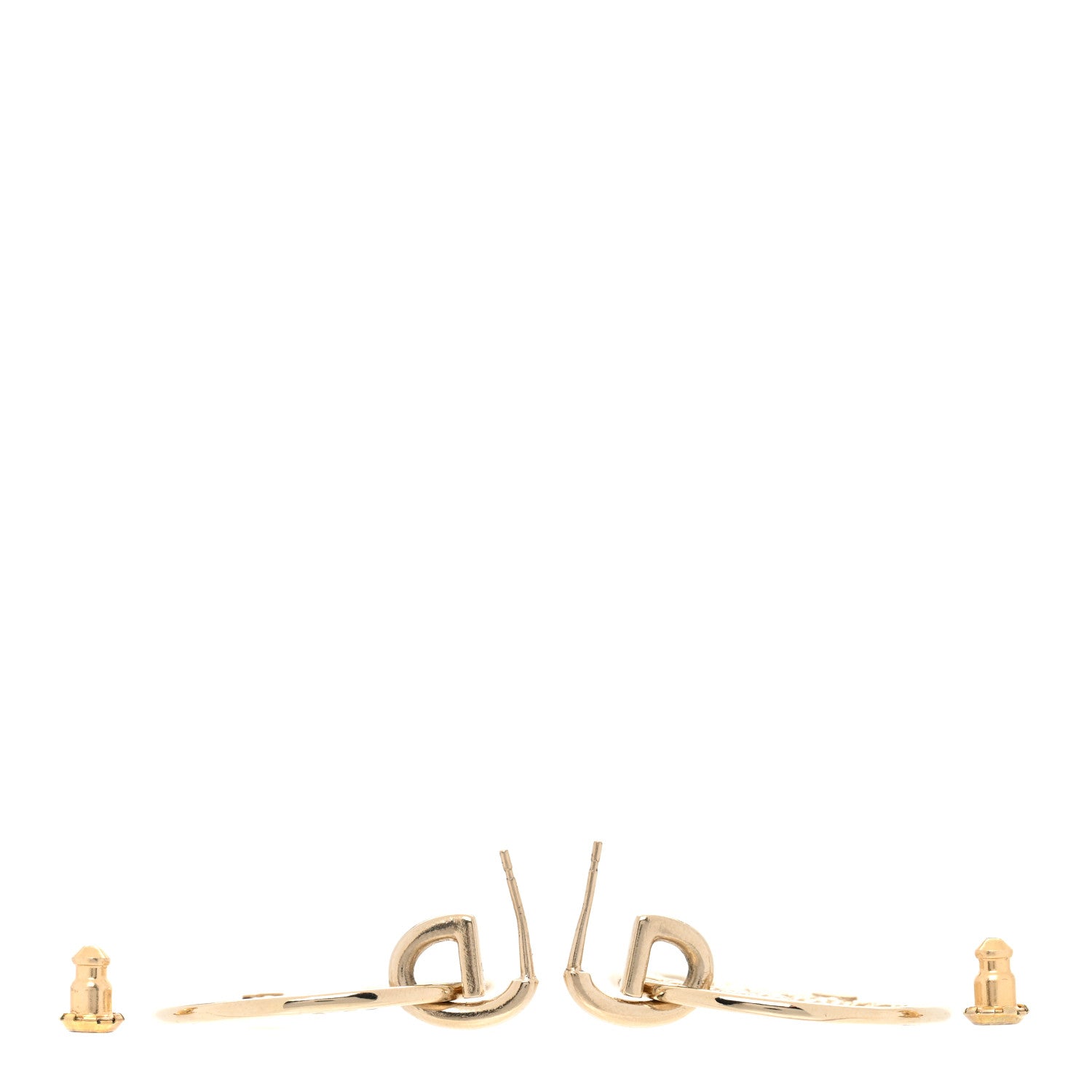 Chanel Baguette Crystal High Society CC Drop Earrings Gold 3 of 5