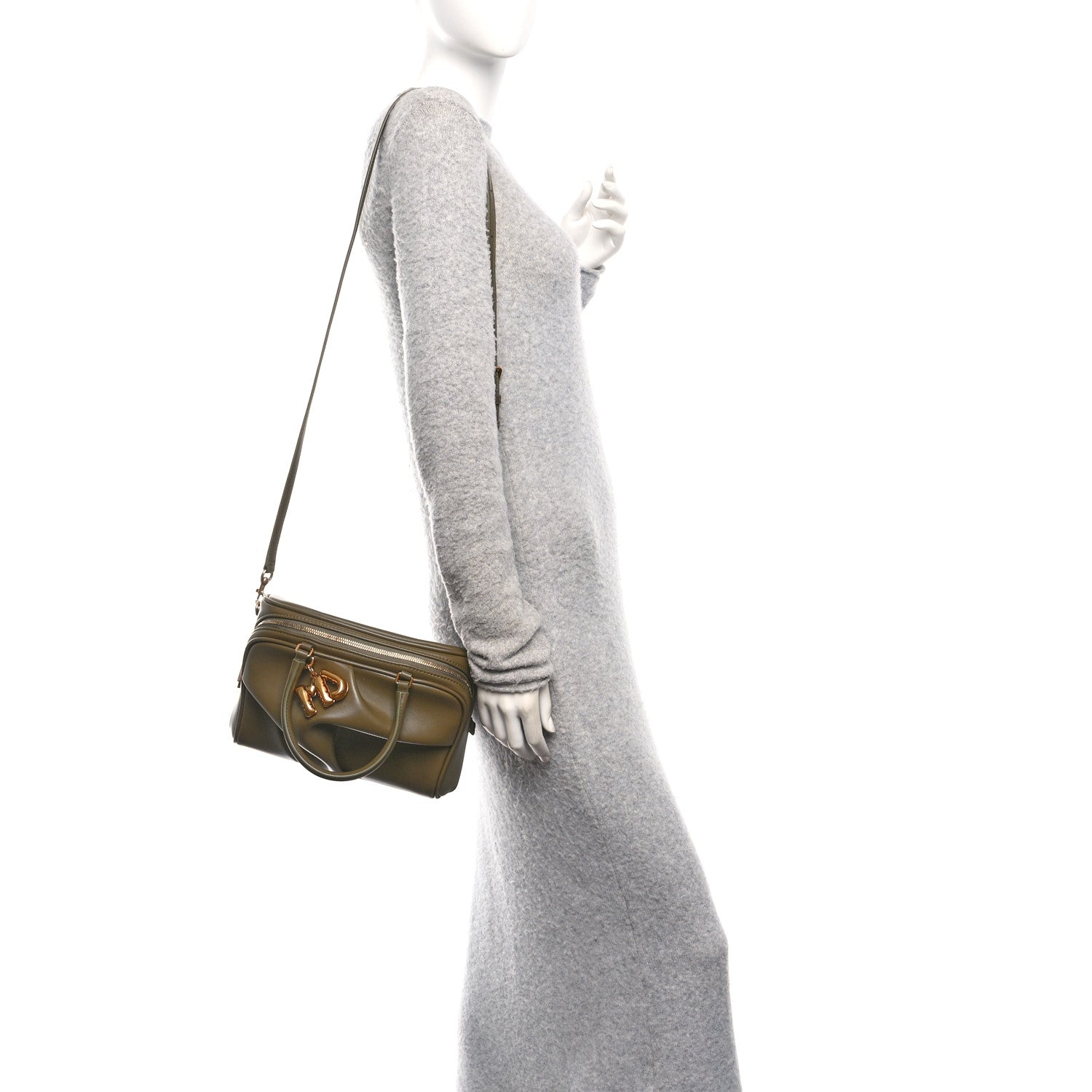 Marc Jacobs Lambskin Small The Wave Bag Olive 2 of 9