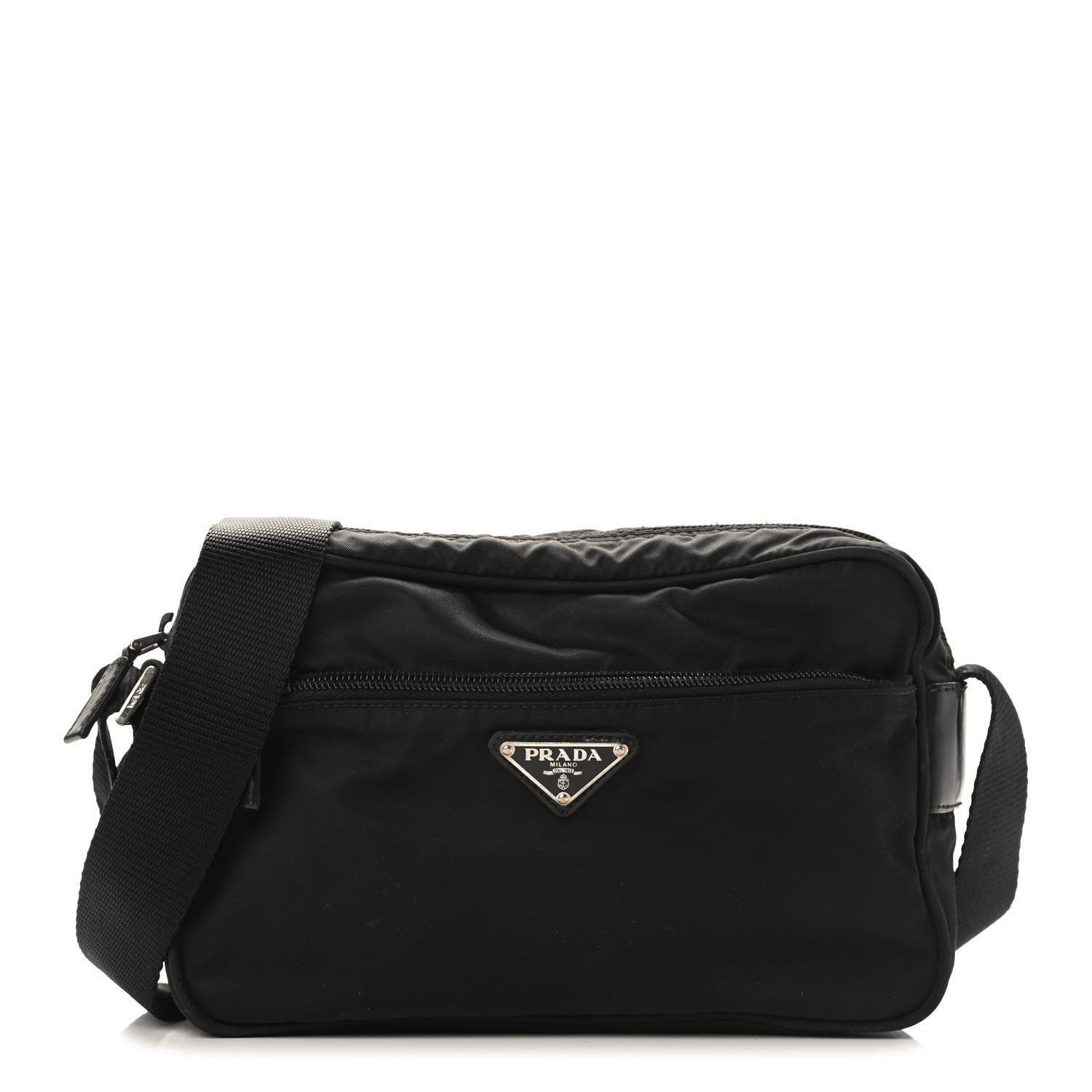 Prada Nylon Tessuto Messenger Bag Black 1 of 8