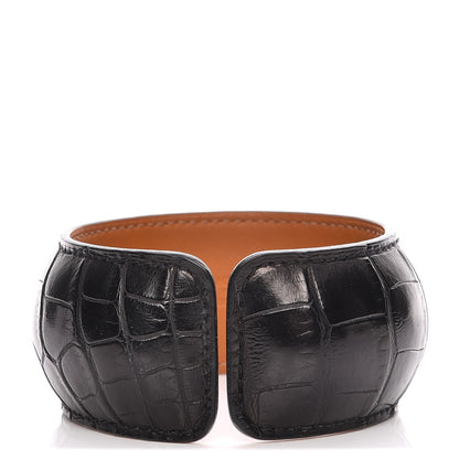 Hermes Alligator Astral Cut Bracelet S Black 1 of 5