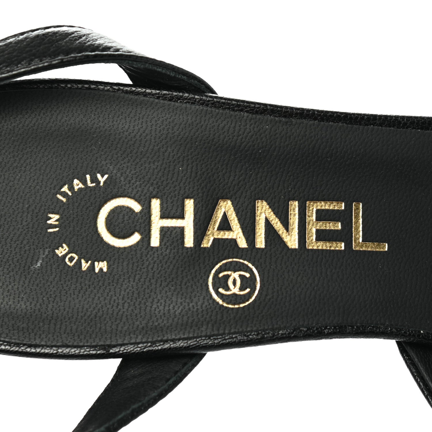 Chanel Goatskin Cap Toe CC Slingback Pumps 37.5 Black 7 of 8