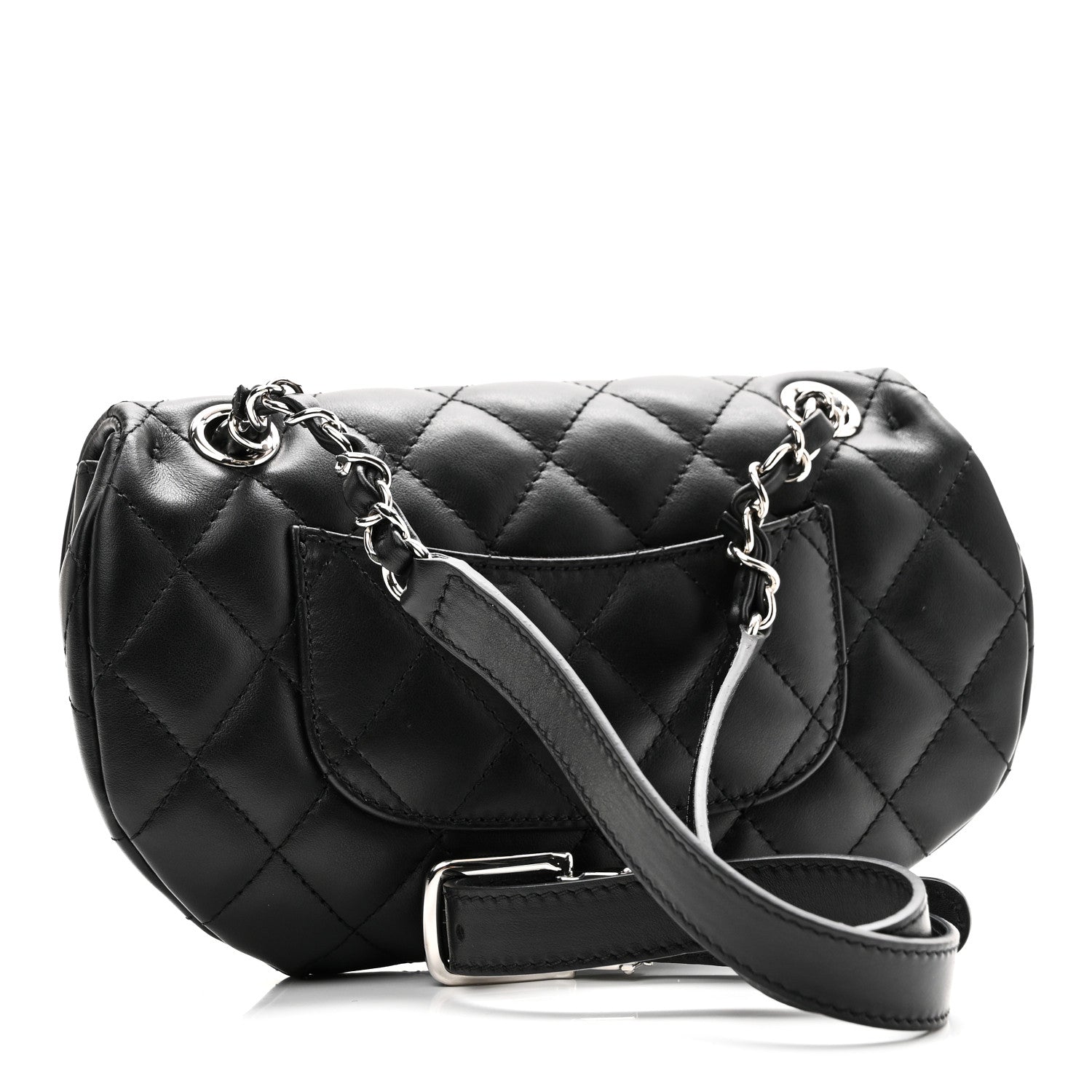 Chanel Calfskin Quilted CC Uniform Flap Belt Bag Black 3 of 10