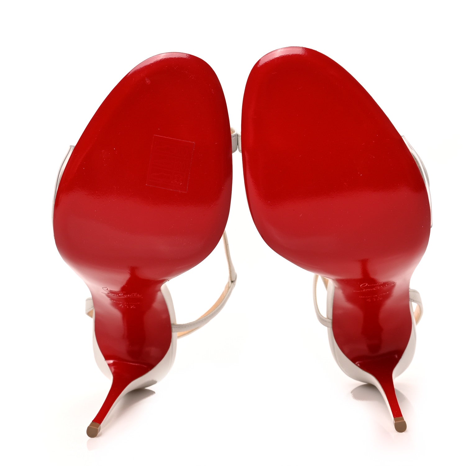 Christian Louboutin Nappa Rosalie 100 Sandals 41.5 Bianco 5 of 8