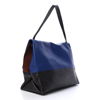 Celine Calfskin Suede All Soft Shoulder Bag Indigo 2 of 5
