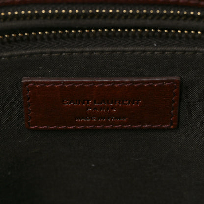 Saint Laurent Cotton Canvas Vintage Calfskin Monogram Medium Niki Chain Satchel Natural Chocolate 6 of 7