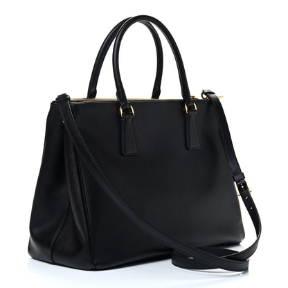 Prada Saffiano Medium Galleria Double Zip Tote Black 3 of 8