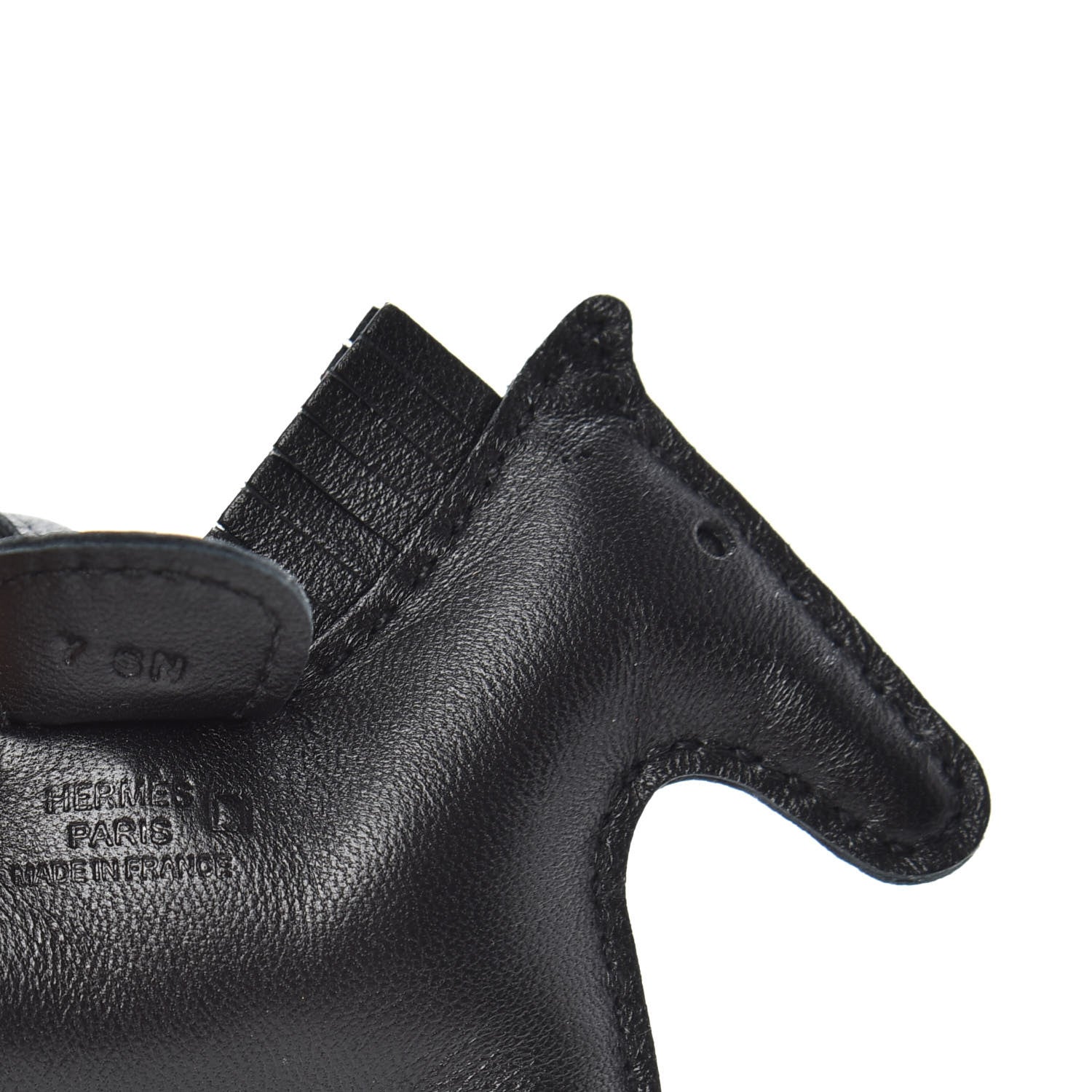Hermes Milo Lambskin Matte Alligator Touch Grigri Rodeo Horse Bag Charm PM So Black 3 of 4