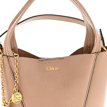 Chloe Grained Calfskin Small Spin Tote Woodrose 8 of 10