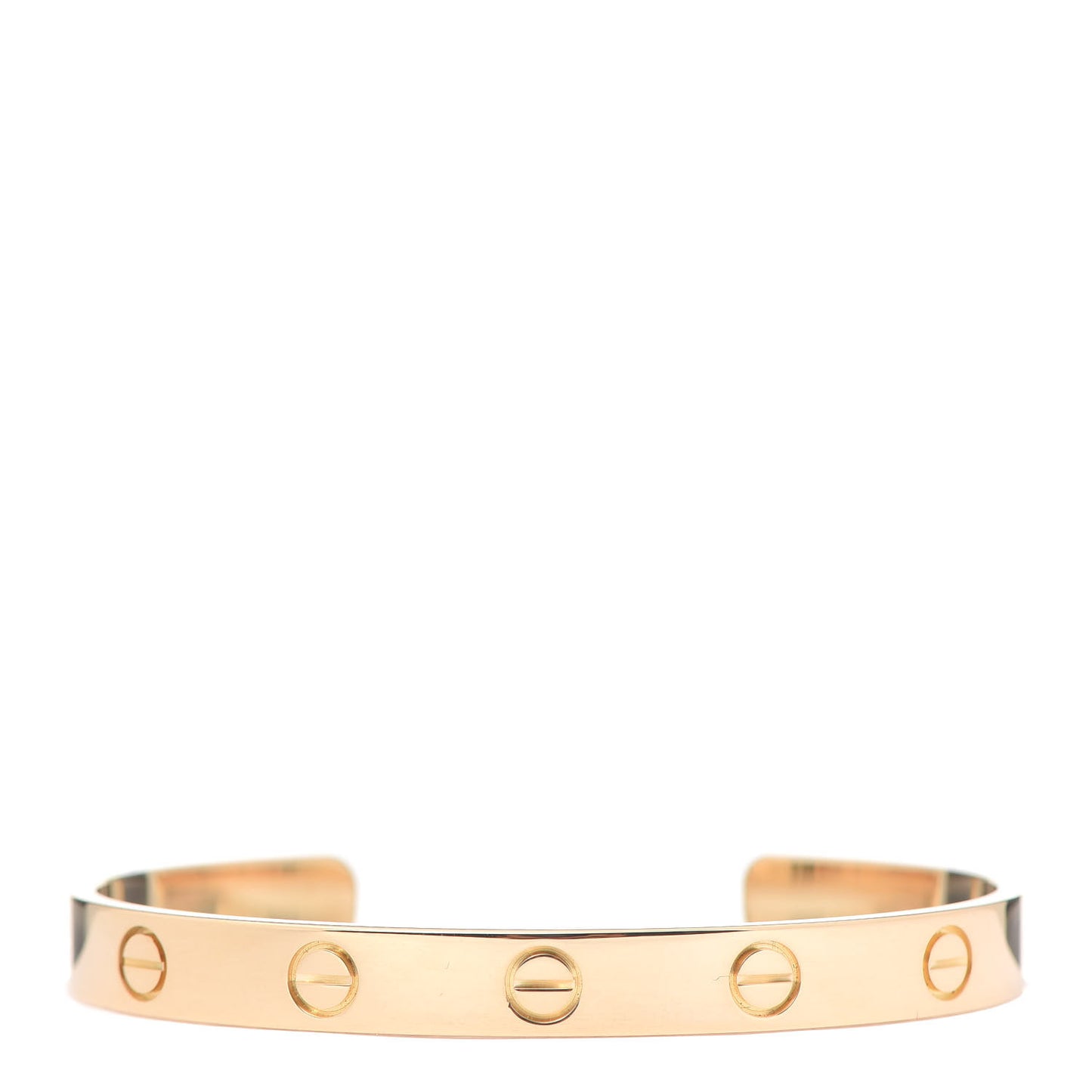 18K Yellow Gold LOVE Cuff Bracelet 16
