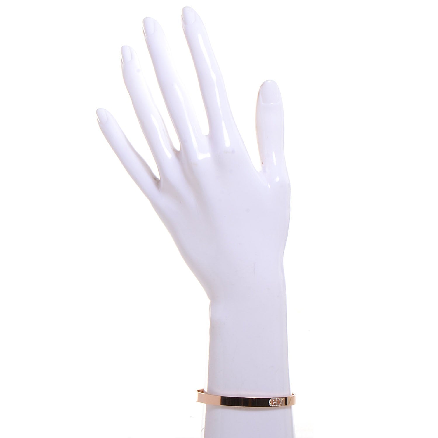 Hermes 18K Rose Gold Diamond PM H D'Ancre Bracelet SH 2 of 6