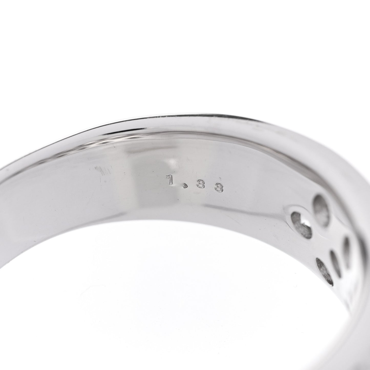 18K White Gold Diamond 1.33ct Half Band Ring  54 7
