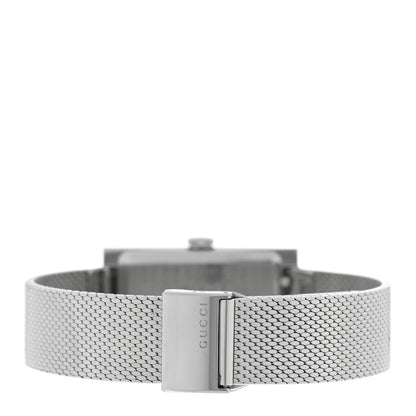 Gucci Stainless Steel Mother of Pearl 21mm Web G-Frame Mesh Quartz Watch Green 3 of 5