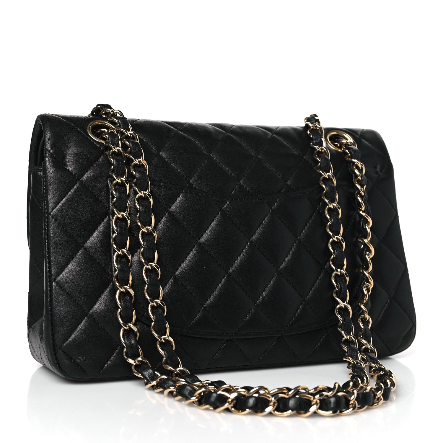 Chanel Lambskin Quilted Small Double Flap Black 3 of 9